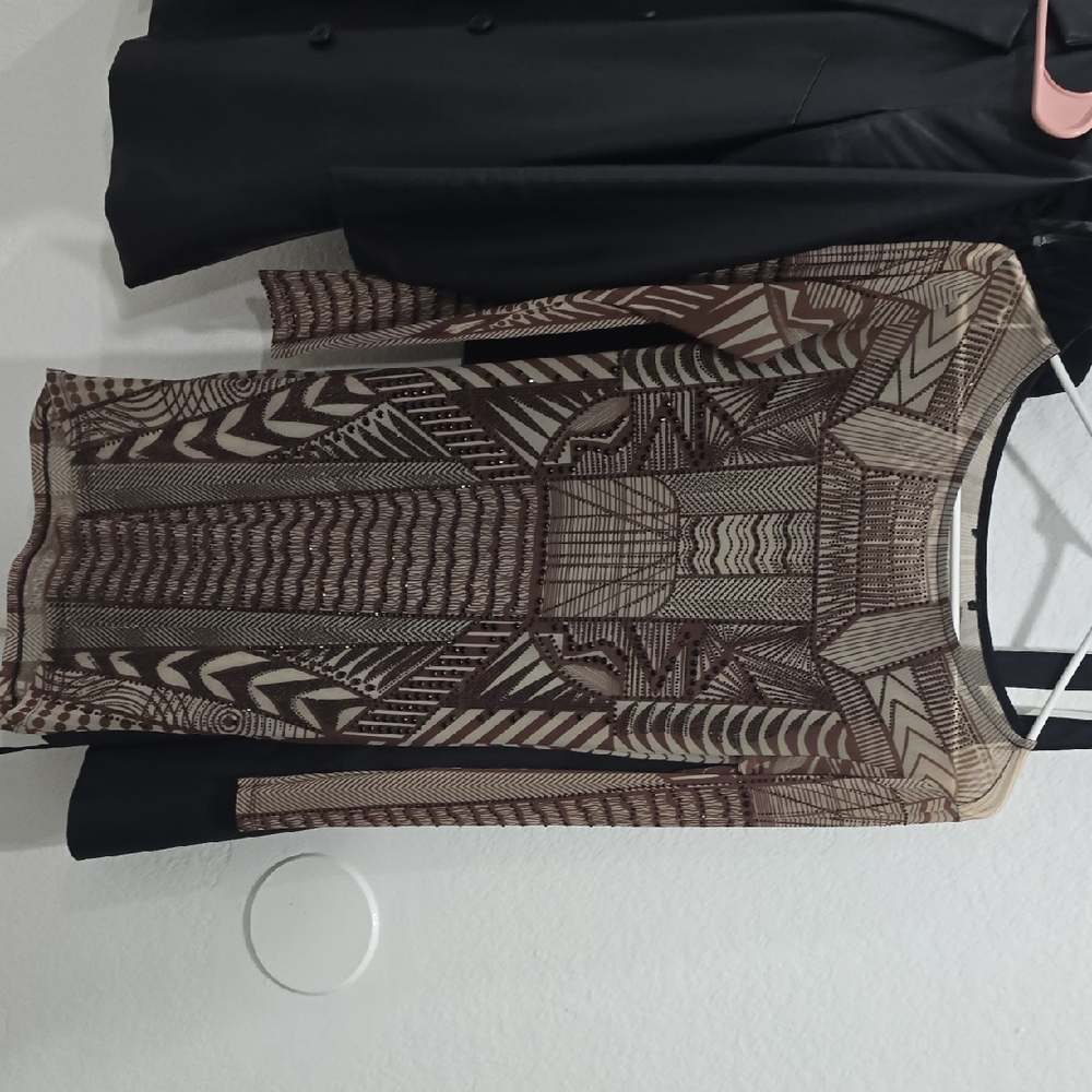 Geometric Patterned Mini Dress